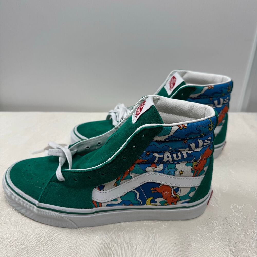 Vans Era Colorful Green Cartoon Zodiac Taurus Vans Unisex Women 8.0 Men 6.5